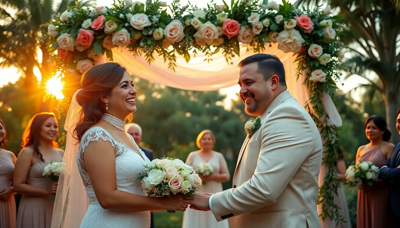 wedding photography tampa fl capturing a joyous couple's ceremony in Tampa during golden hour