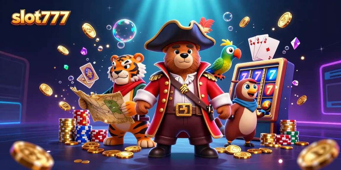 Experience thrilling wins with slot777 as a pirate captain leads gaming adventures among sparkling treasures.