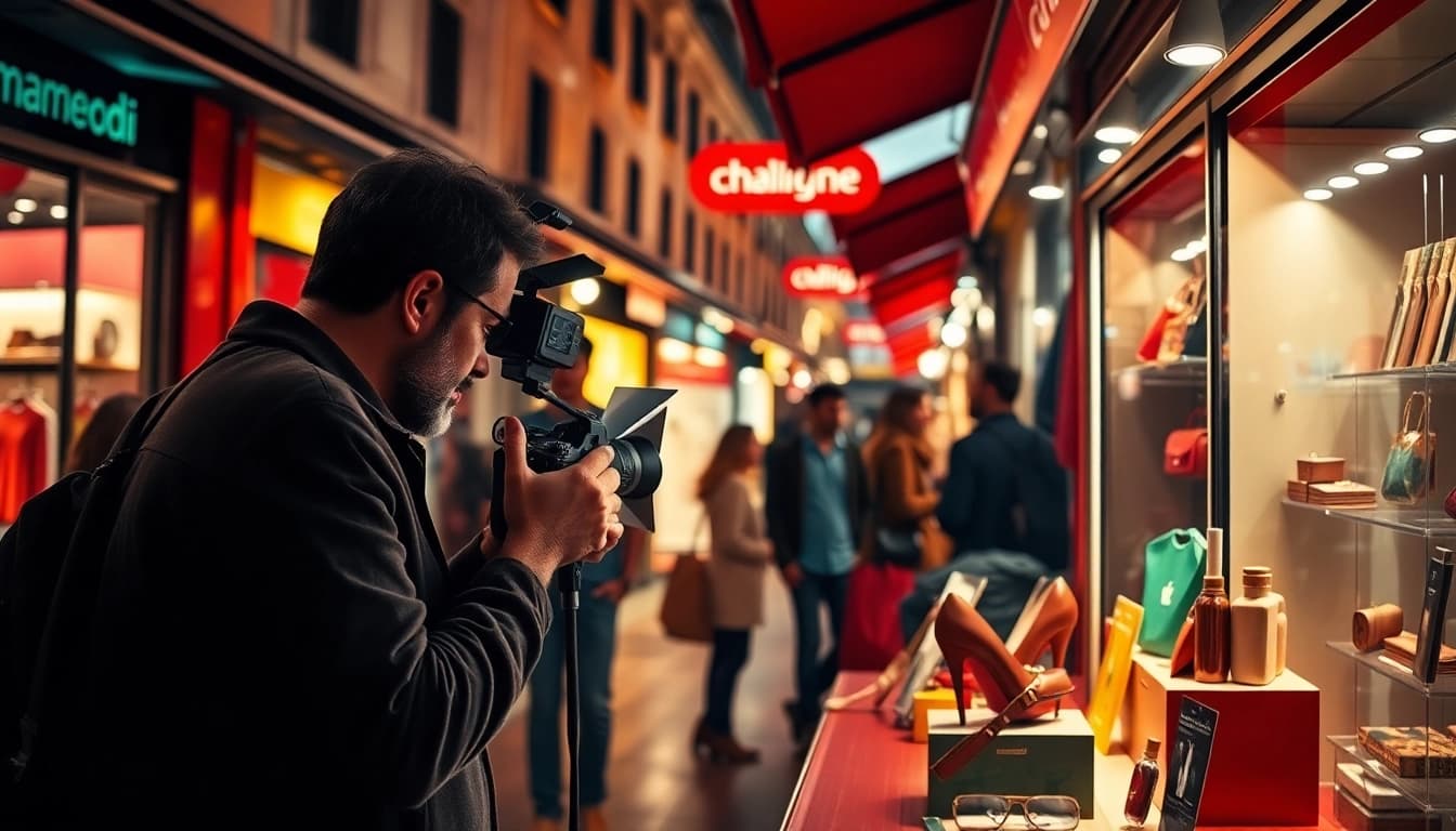 Commercial Photographer in Milan conducting a product shoot
