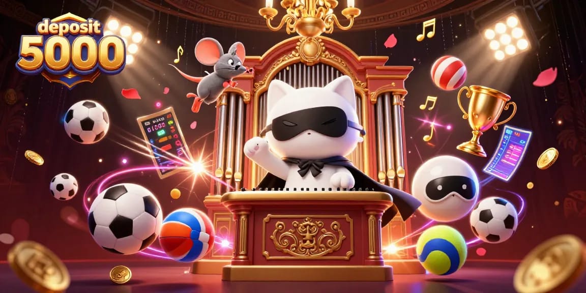 Win big at the casino with deposit 5000, featuring exciting characters and vibrant elements!