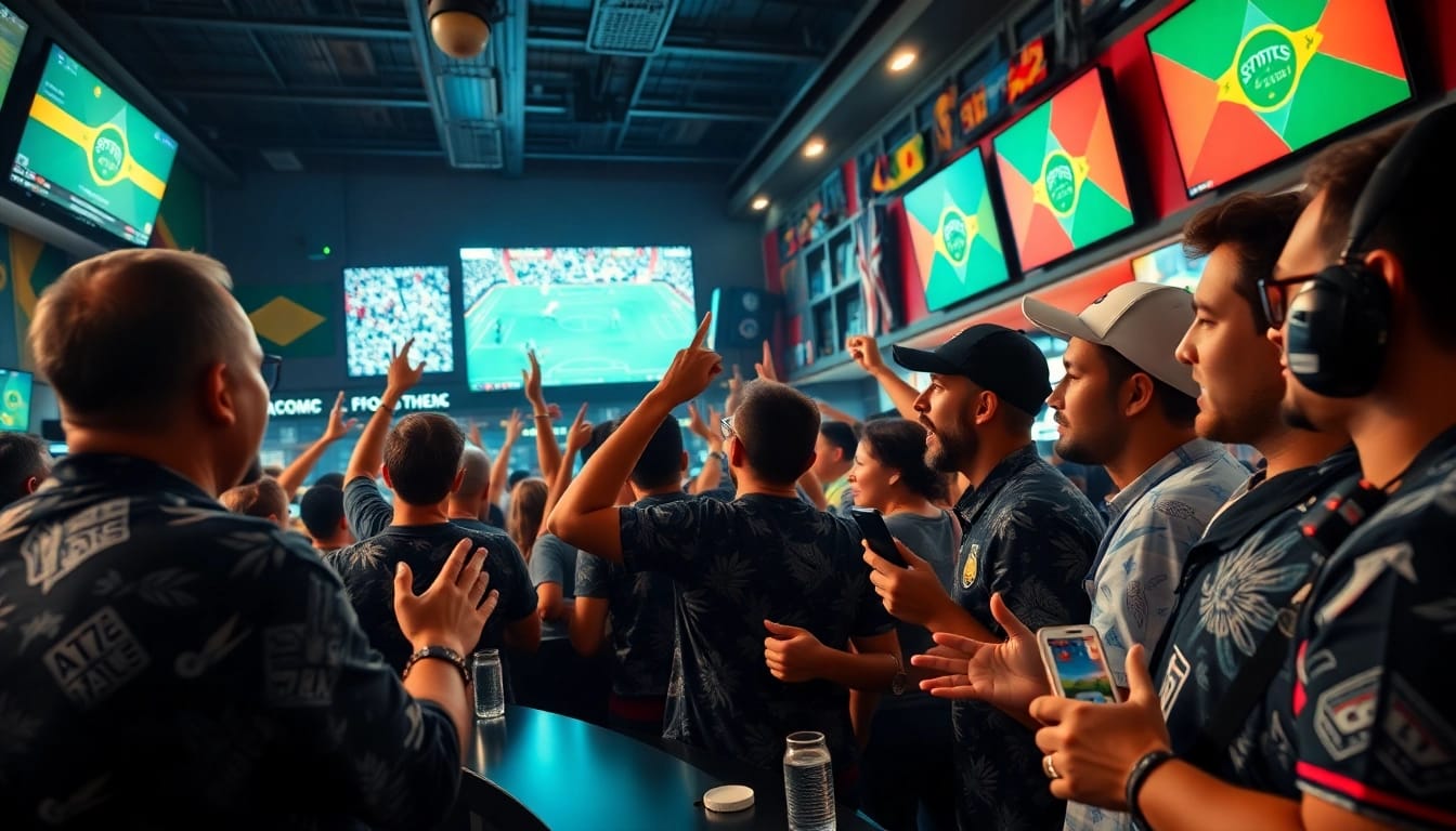 Engaging bettors in Brazil participating in sports betting activities.