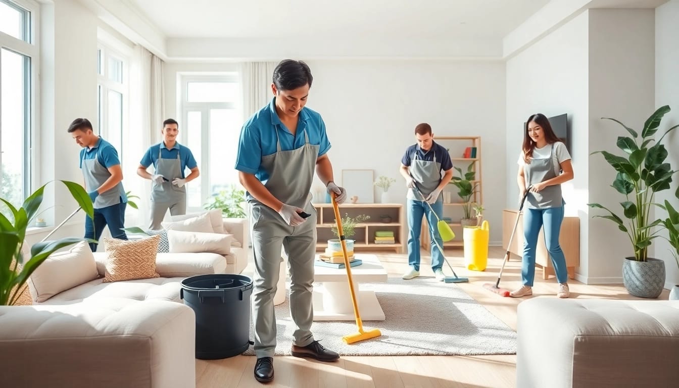 Quality cleaning services near me revitalizing a bright living room with eco-friendly tools.