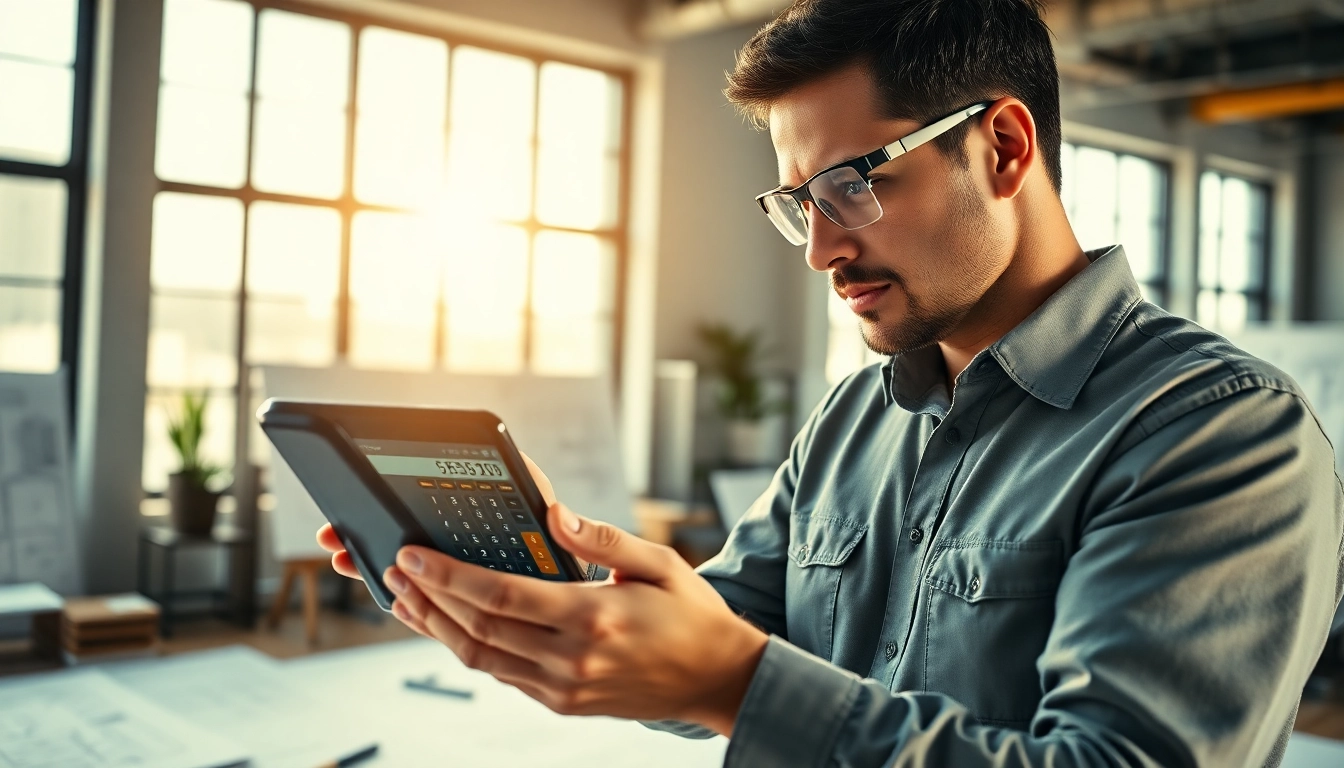 Calculate structural integrity with the frame calculator amidst architectural blueprints.