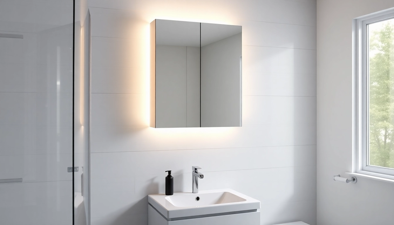 Transform your space with a stylish bathroom cabinet with mirror and light showcasing modern design.
