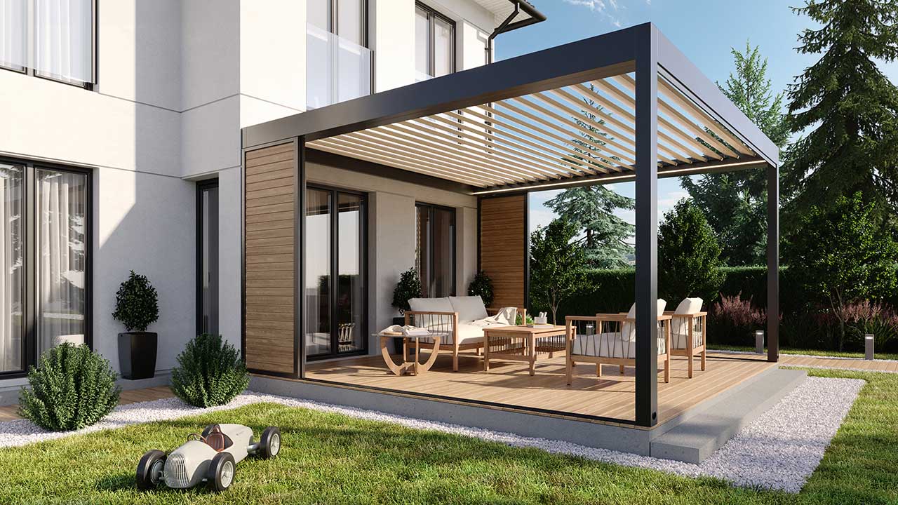 Markise 5m elektrisch passgenau planen mit ADA-Wintergarten