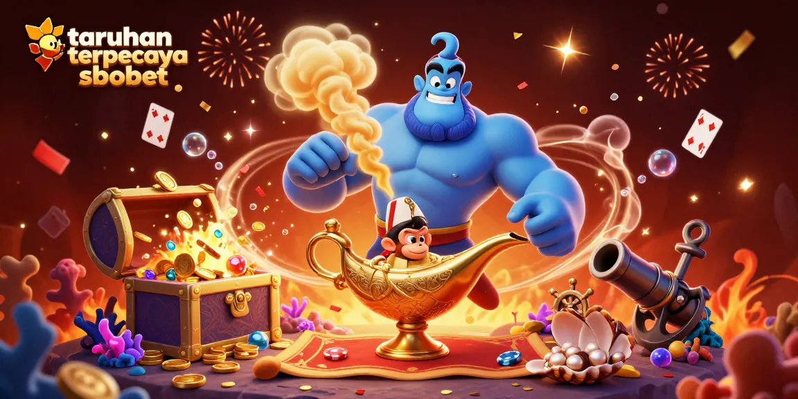 Experience thrilling action with taruhan terpercaya sbobet in this dynamic 3D casino illustration.