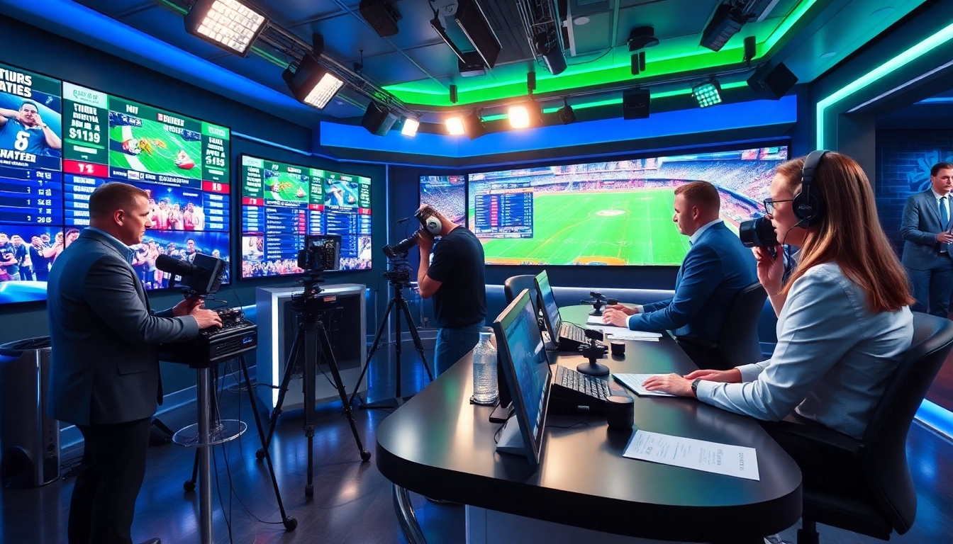 Experience captivating Sports Broadcasting in a professional studio with advanced technology.