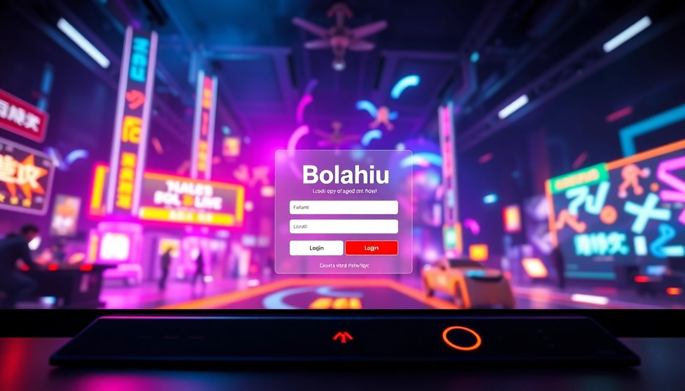 Pengguna mendaftar di bolahiu login game dengan antarmuka modern dan grafik menarik.