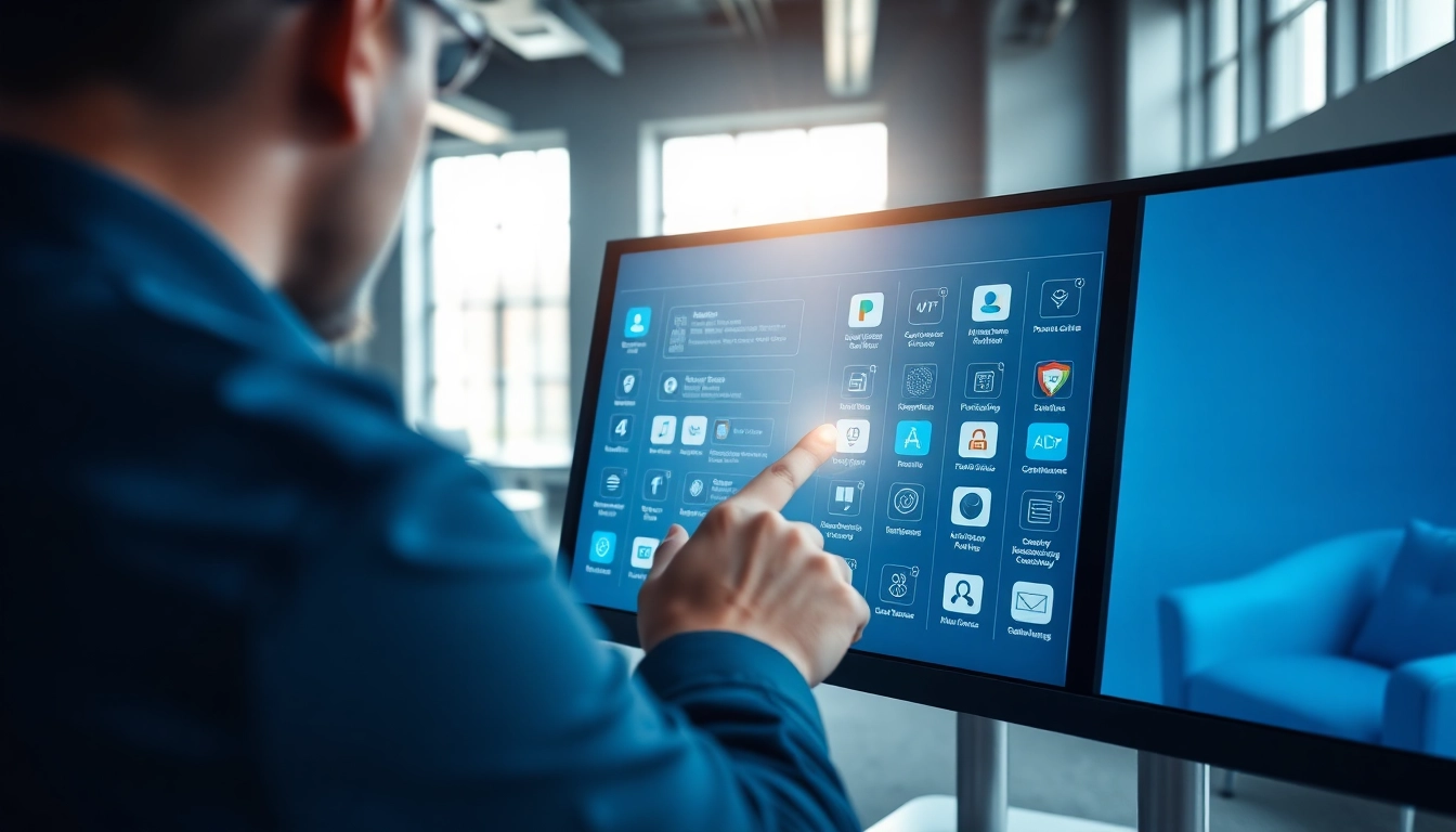Engaging interface of an enterprise assistant software displayed during a user session.