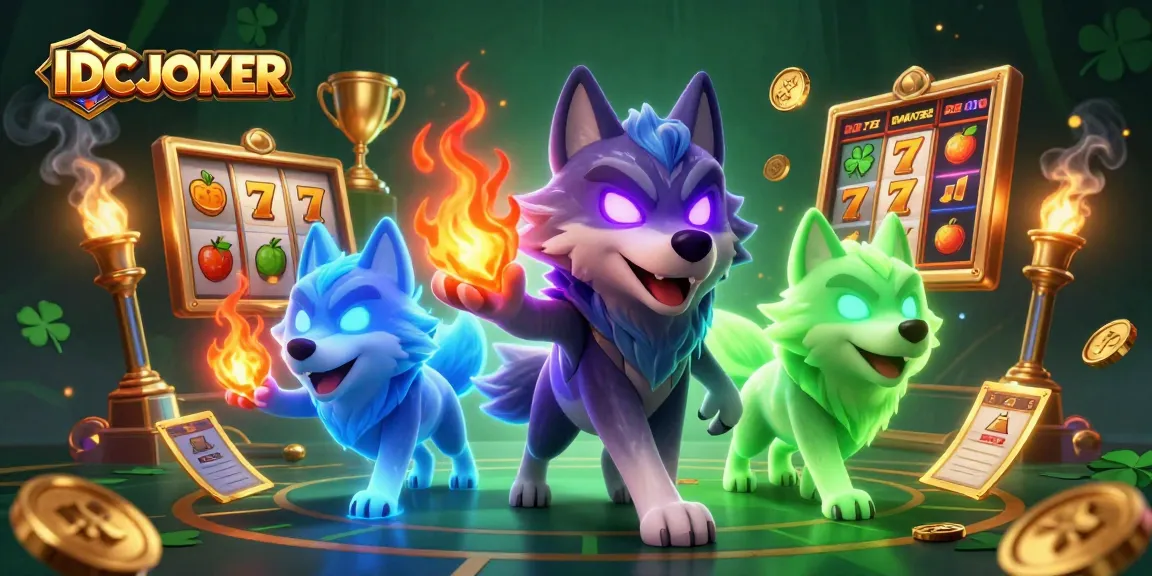 IDCJOKER showcases thrilling slot gaming action with vibrant characters and dynamic casino elements.