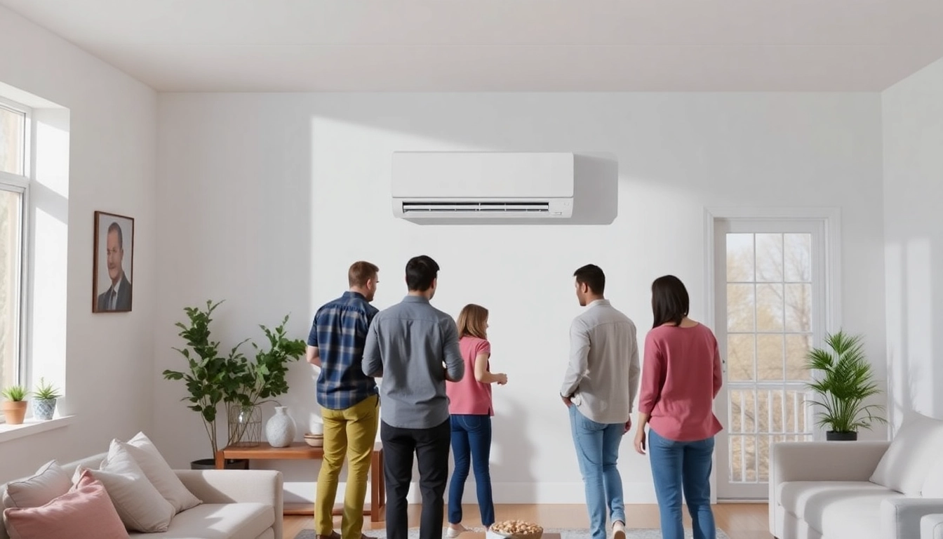 Installing a Mitsubishi mini split AC unit in a modern home environment with natural lighting.