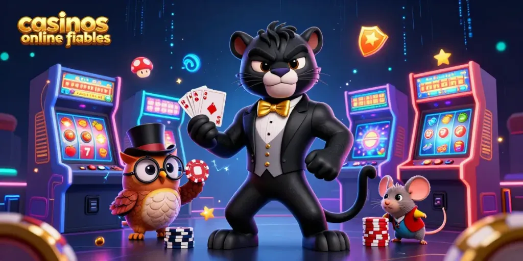 Juega en casinos online fiables con estrategias ganadoras, disfrutando de una divertida partida de cartas junto a personajes increíbles.