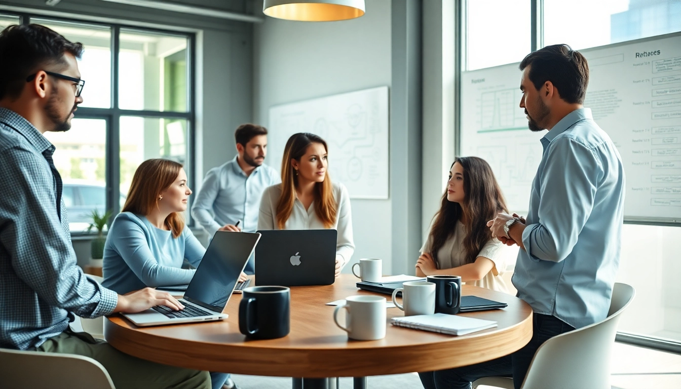 Team providing managed IT services near me in a professional office setting.