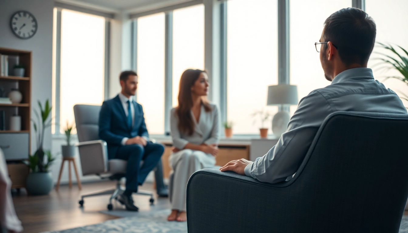 Engaging interaction between a dubai psychiatrist and patient in a welcoming, light-filled office.