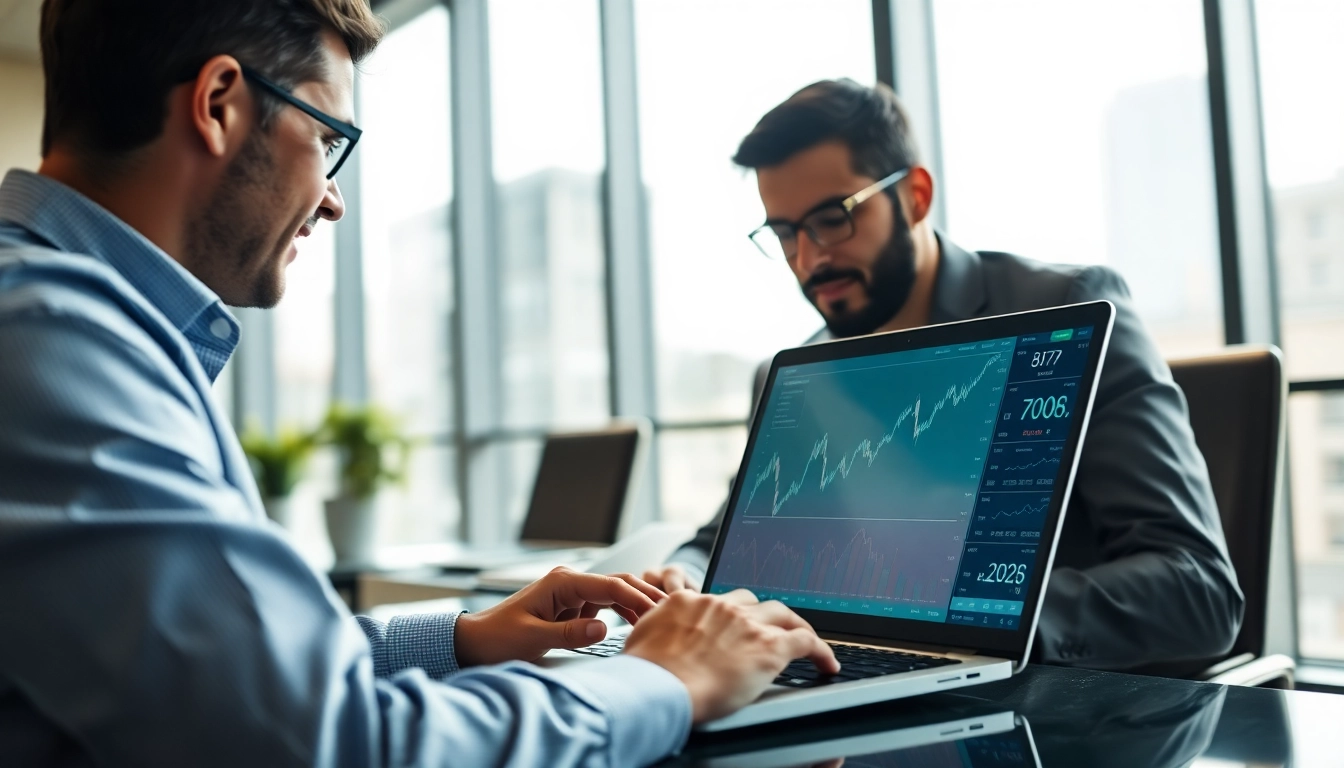 Analyze HON stock price trends in a professional office setting with modern data visuals.