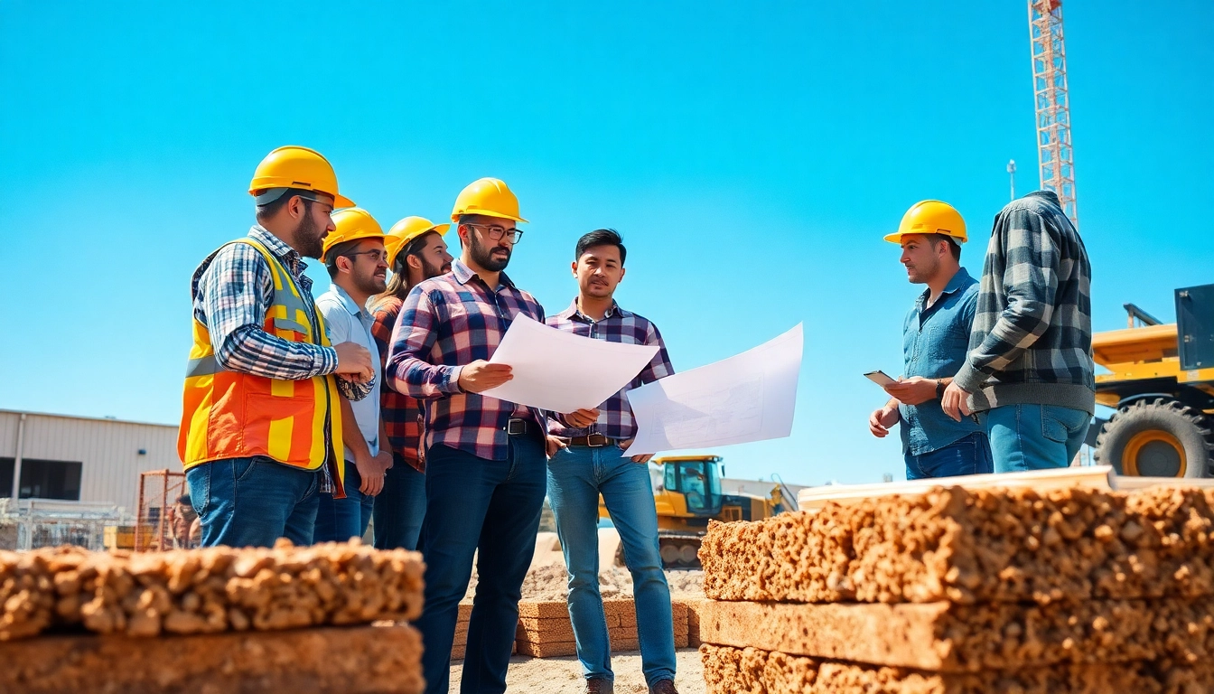 New Jersey General Contractor collaborating with a diverse team on a construction site.