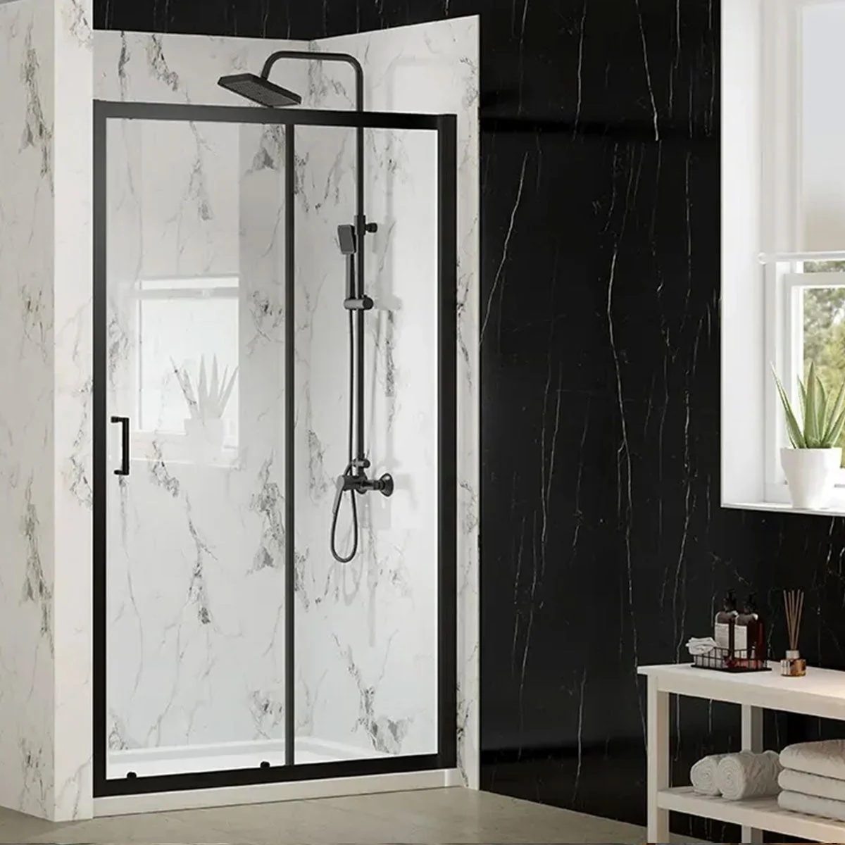 Black Shower Sliding Door Designs That Wow Guests