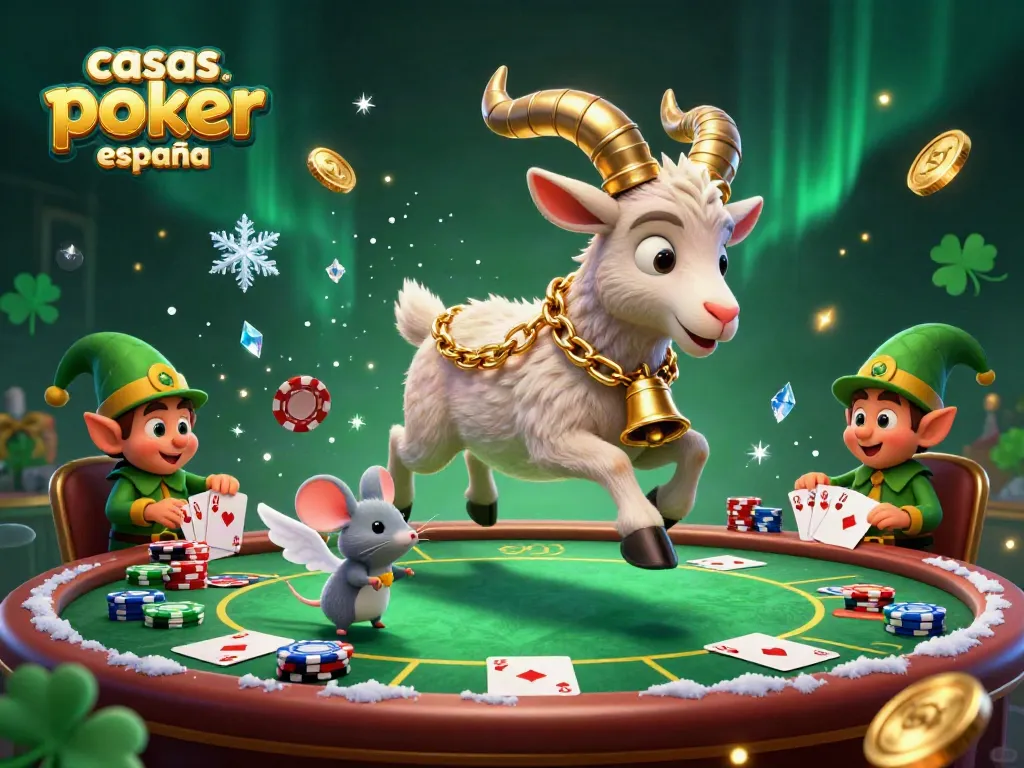Juega en casas de poker online España con una animación divertida de un casino lleno de acción.