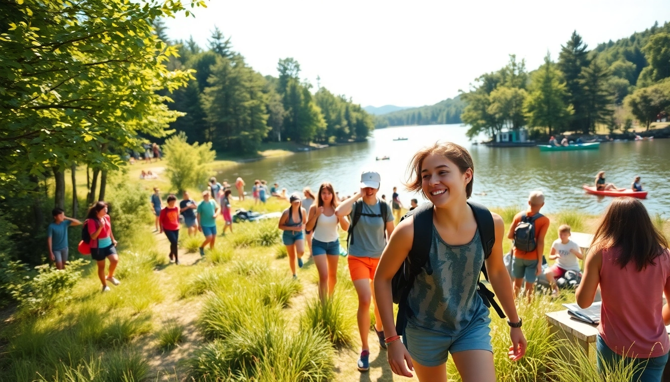 Engaging activities at a teen summer camp promoting outdoor adventures and camaraderie.