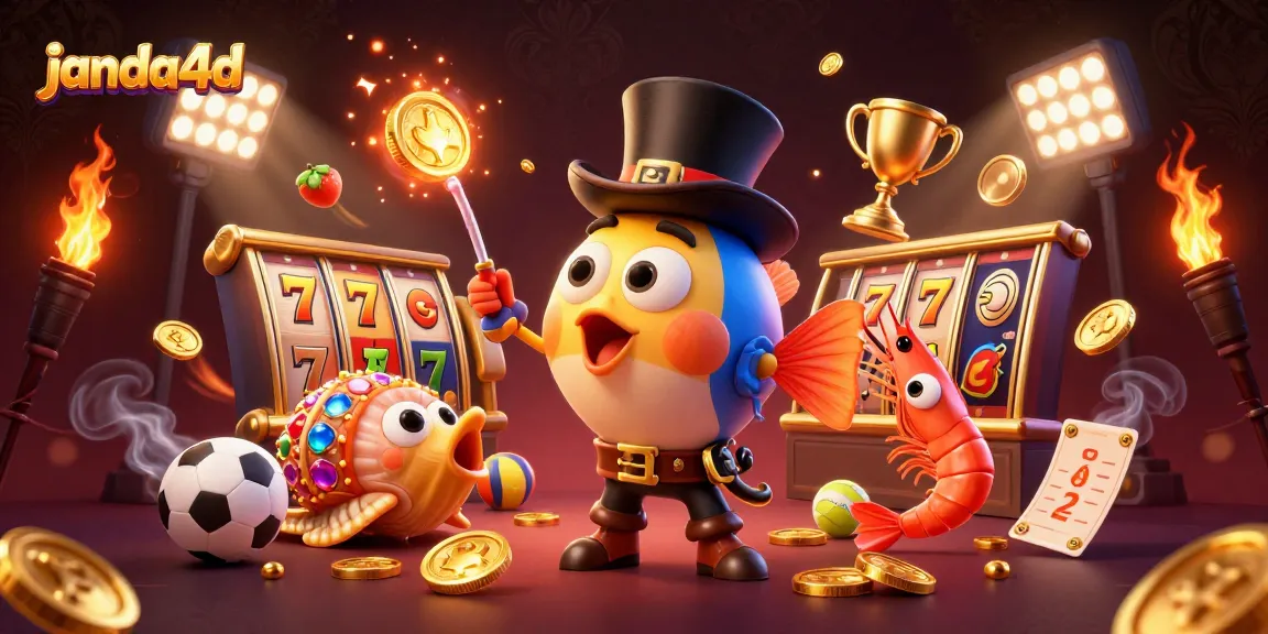 Permainan slot online janda4d menarik perhatian dengan karakter pemenang dan elemen kasino yang berkilau.