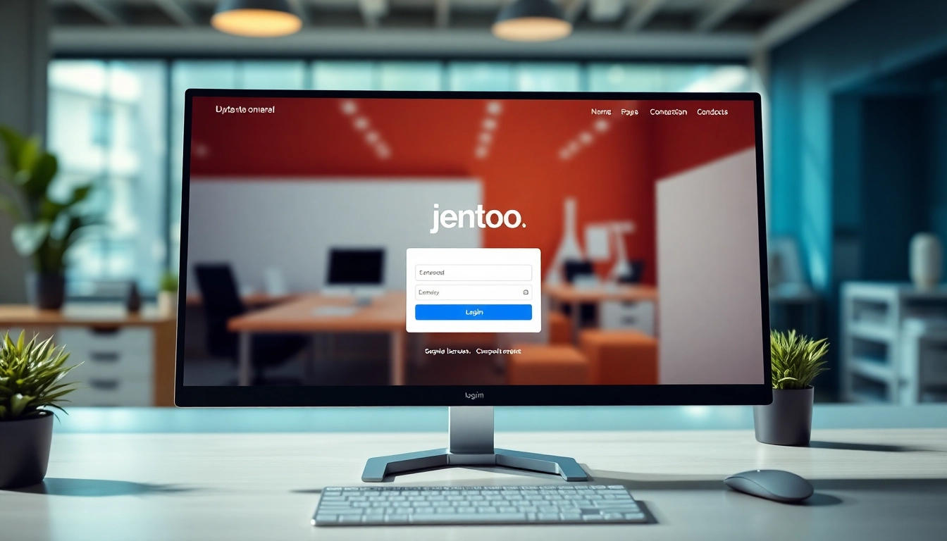Masukkan informasi untuk jentoto login pada layar komputer yang modern.