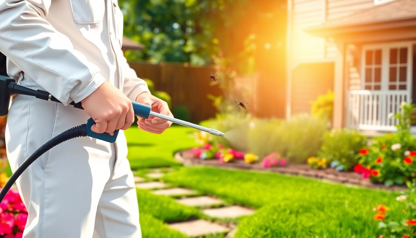 Executing weekend bug removal with precision in a vibrant residential garden.
