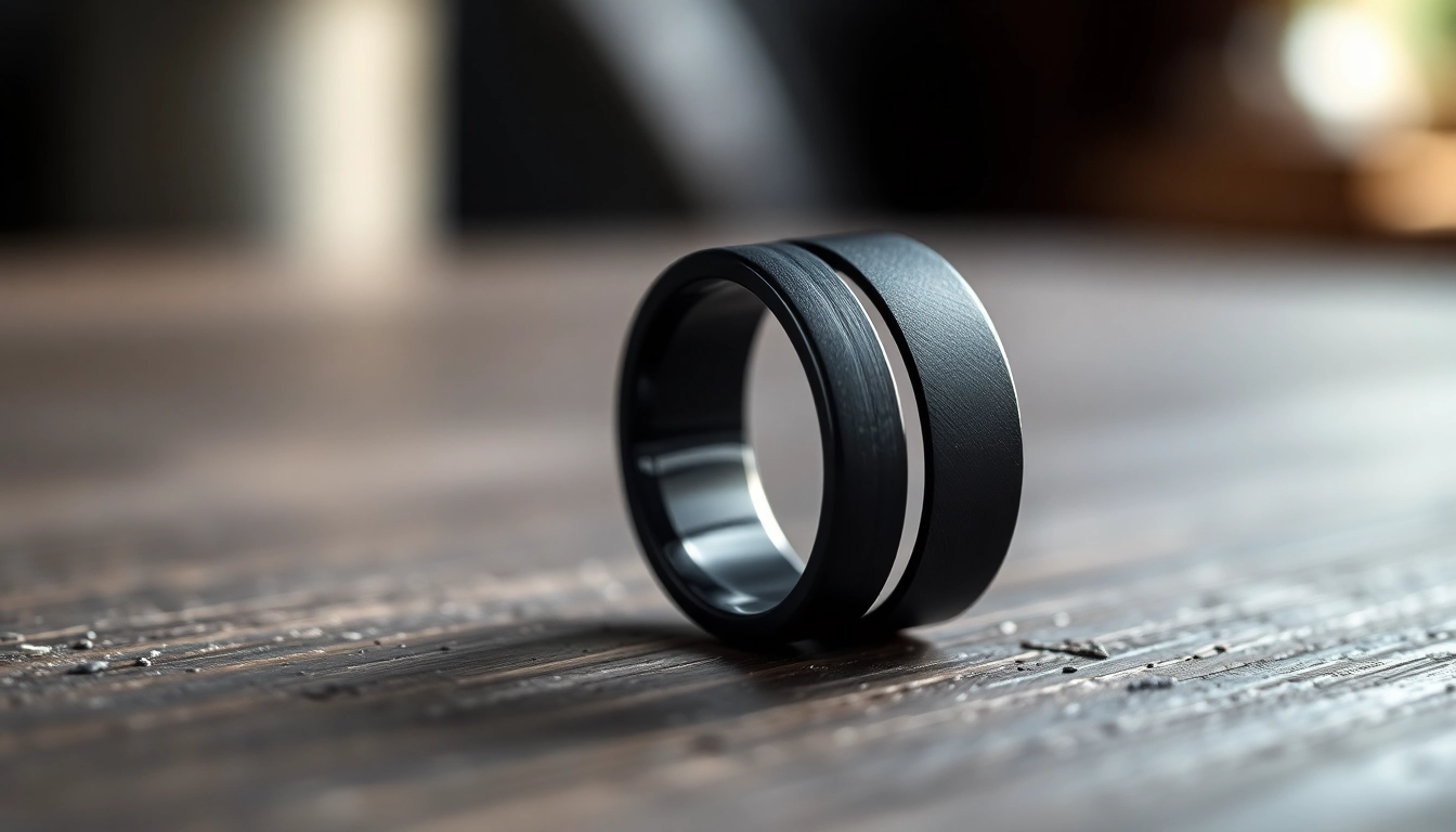 Admire the elegance of Black Zirconium Rings highlighting unique craftsmanship and design.