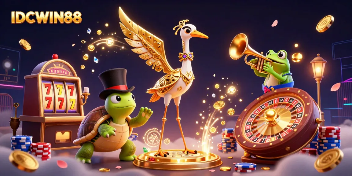 Spin the reels at IDCWIN88 and experience vibrant graphics with golden coins and jackpots!