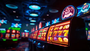 Masuk ke lipat4d login slot dengan mesin slot menakjubkan dan suasana kasino yang penuh warna.