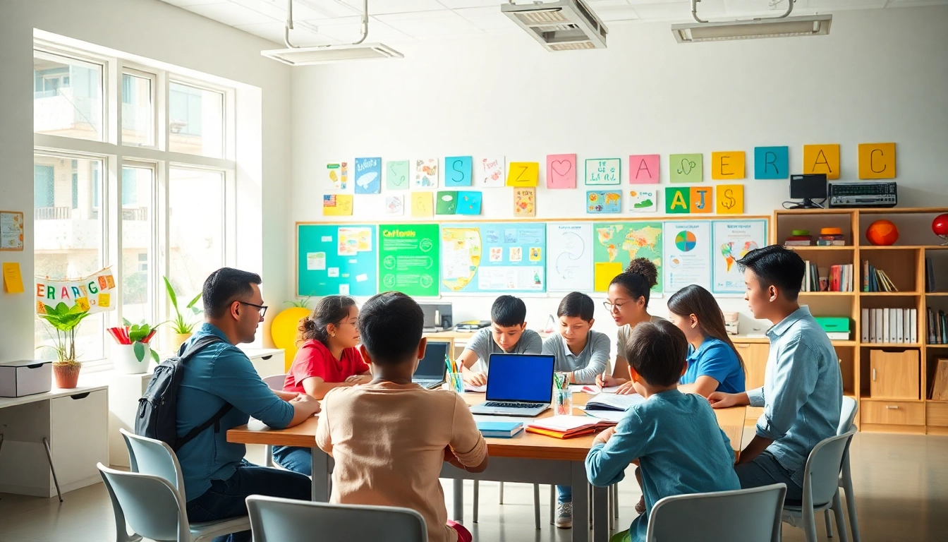 Students participate in hands-on learning activities in an engaging education setting.