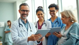 Boost health engagement through teamwork and care in a medical setting.