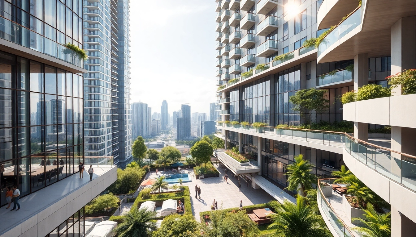 View the vibrant new condo developments at https://newdeveloperlaunch.sg with modern architecture and lush green spaces.