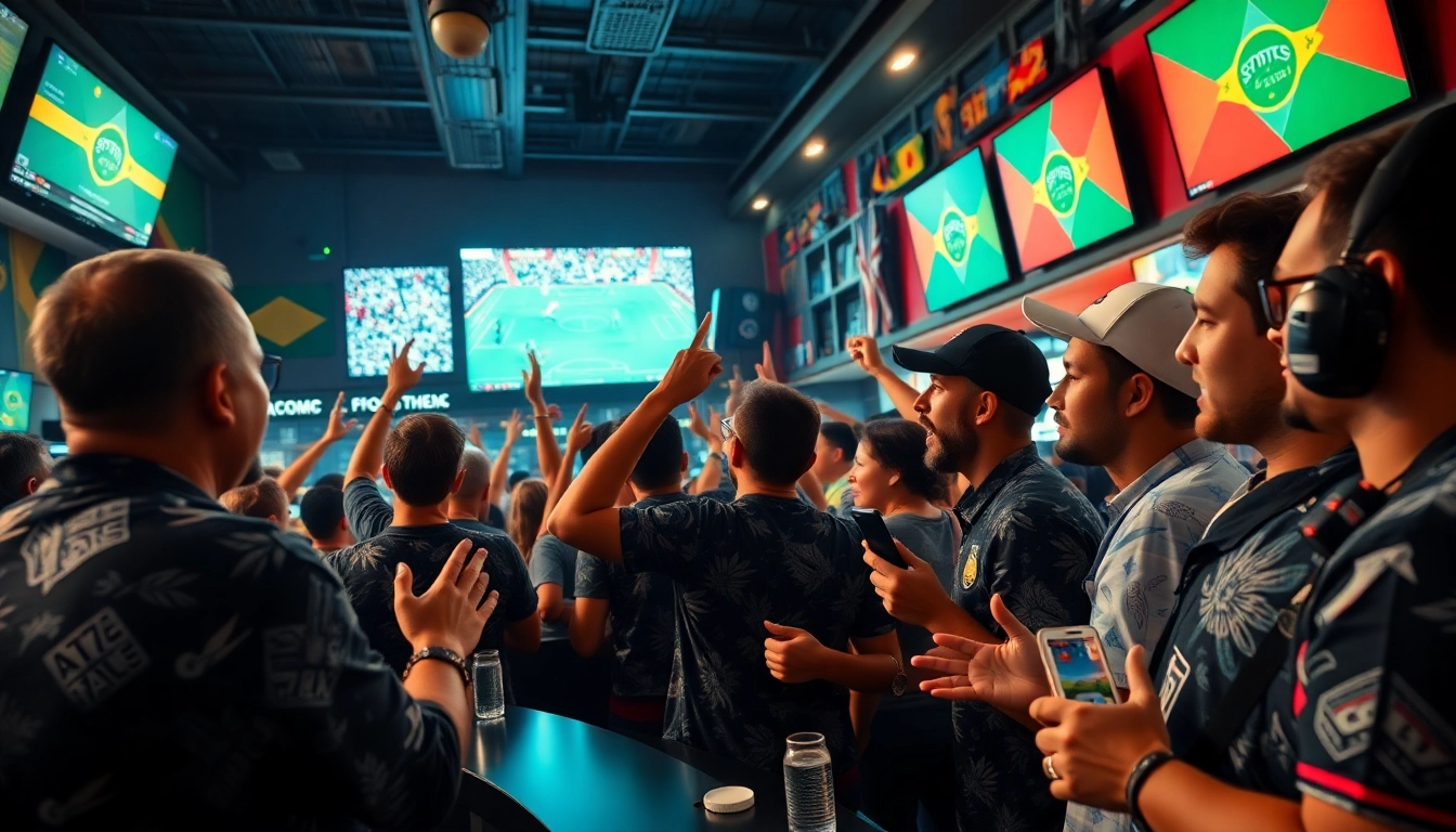 Engaging bettors in Brazil participating in sports betting activities.