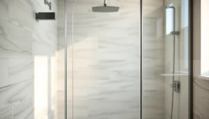 Admire the paroi de douche beautifully enhancing a modern bathroom design.