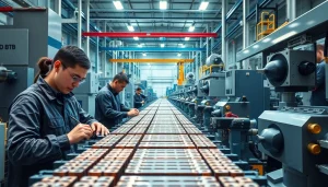 NdFeB magnets manufacturer in China showcasing advanced manufacturing processes and skilled technicians.