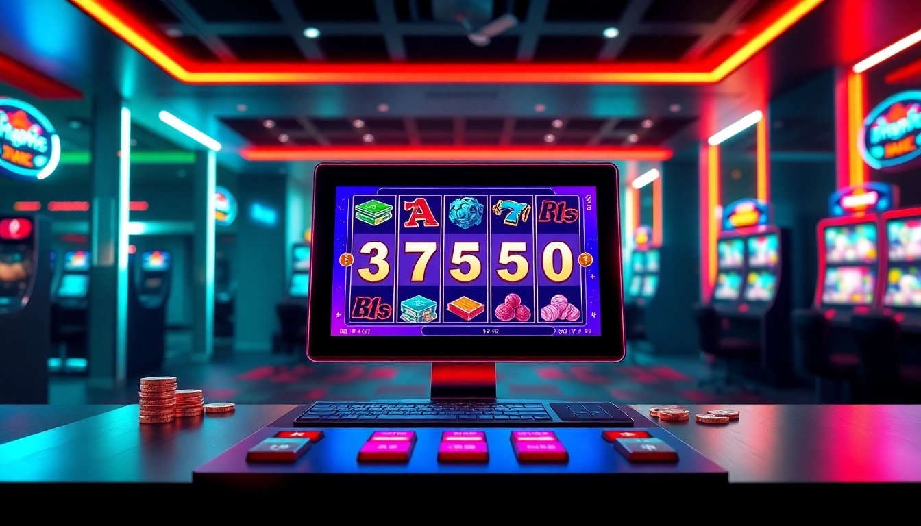 Login ke virus4d login slot dengan antarmuka kasino menarik dan grafis cerah.