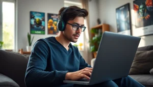 Masuk ke jentoto login dengan fokus di depan laptop modern di lingkungan yang nyaman.