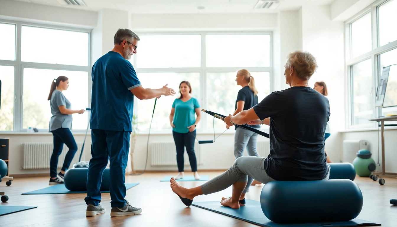 Collaborative therapy session at Health in Motion Rehabilitation to foster recovery and well-being.