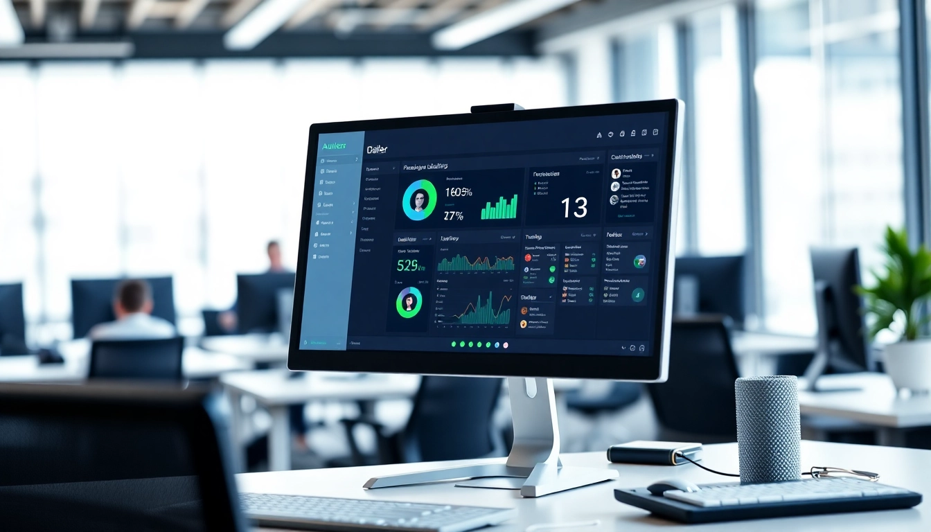 Streamline outreach with an auto dialer interface on a modern desktop setup.