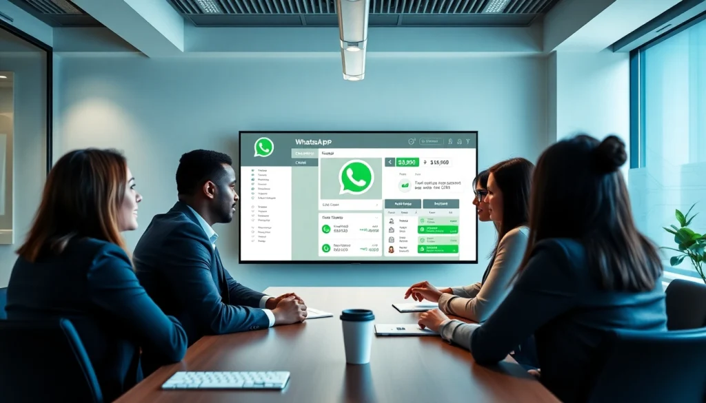 Understand What is a CRM for WhatsApp through a professional team collaboration scene.