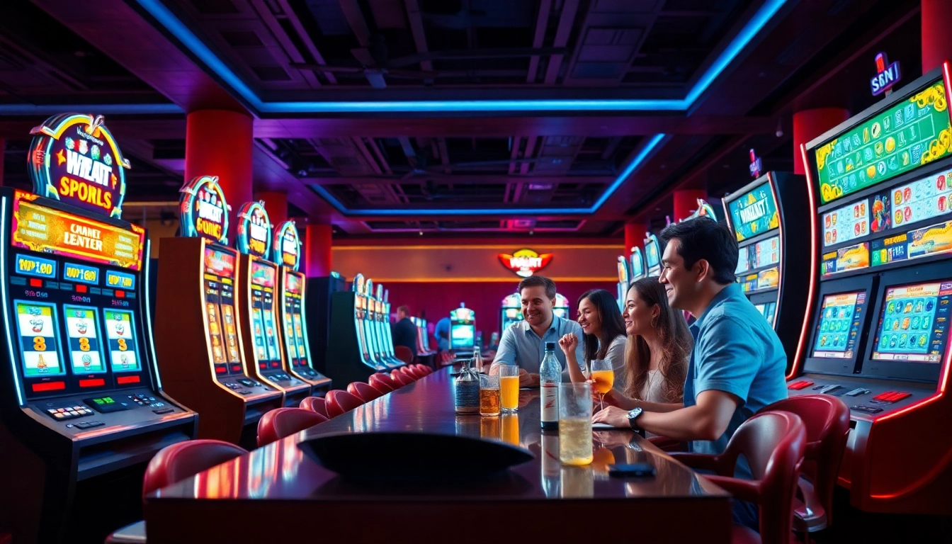 Permainan situs judi dengan pemain antusias di meja kasino modern.