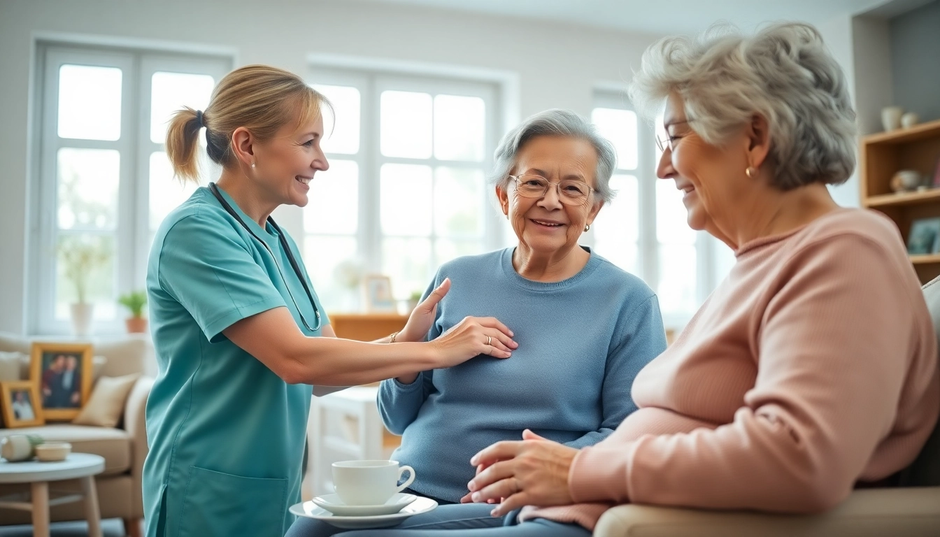 Senior caregivers austin tx providing warm support to an elderly client in a welcoming home.