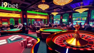 Exciting online gambling interface at i9bet with vibrant casino elements and player engagement.