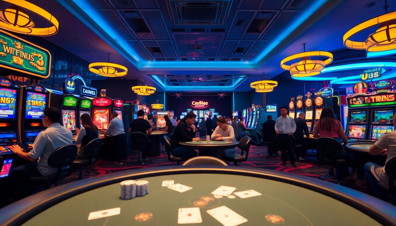 UU88 casino gaming scene with exciting players and vibrant atmosphere.