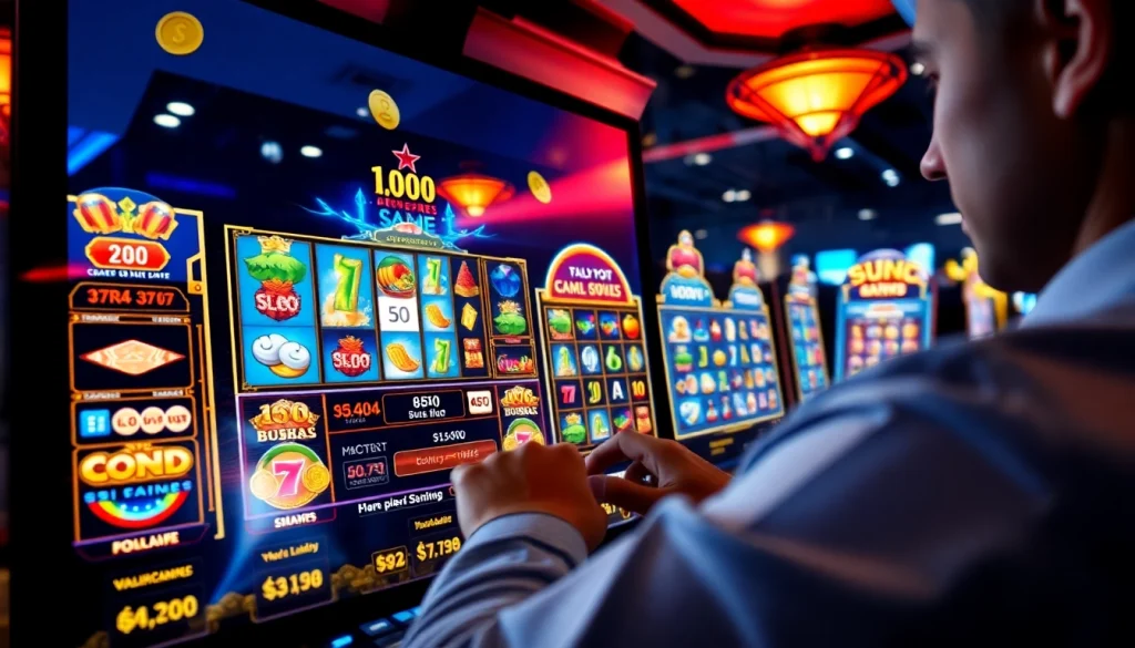 Exciting online gaming experience on Hoki138 platform showcasing vibrant slot machines.