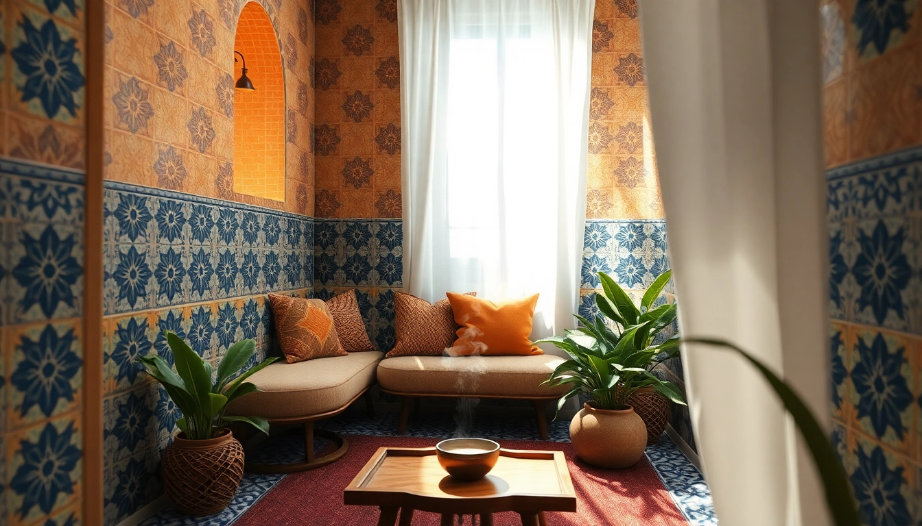 Les carreaux zellige transforment un espace intérieur cosy d'inspiration marocaine, avec des motifs riches et des tons chaleureux.