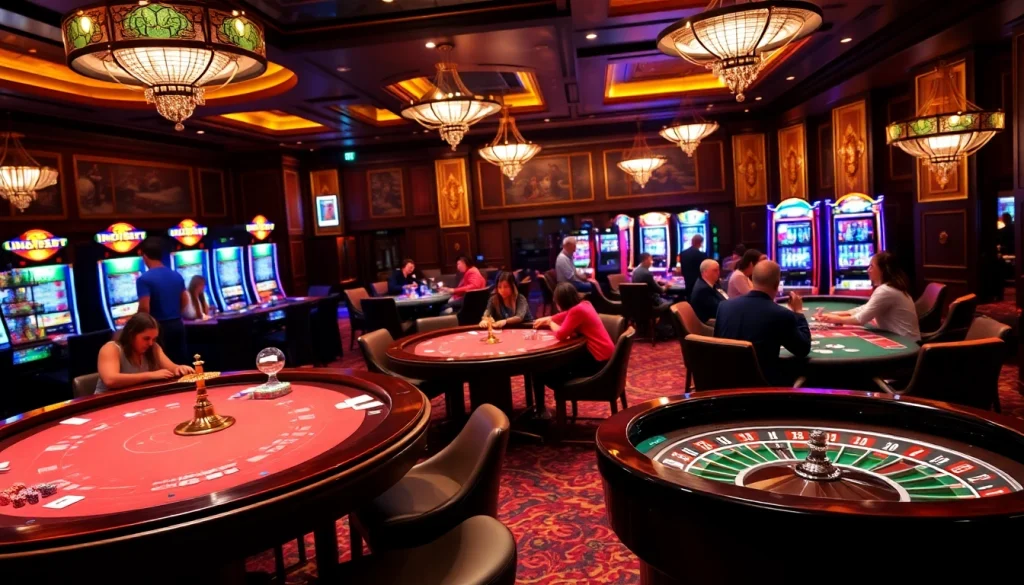 Experience the excitement of live gaming at Indibet Casino with vibrant roulette tables and engaged players.