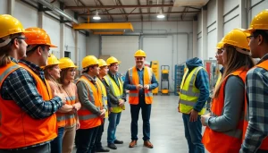 Engaging construction safety training session showcasing hands-on learning and proper safety techniques.