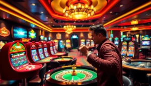 Experience thrilling betting action at Thabet casino with vibrant tables and dynamic players.