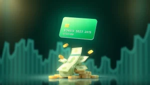 카드깡을 설명하는 창의적이고 현대적인 일러스트